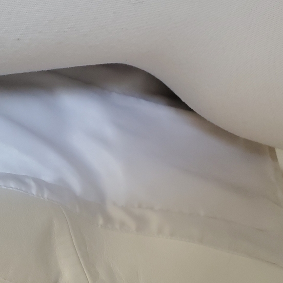 White Fox & Leather Bodycon Jacket - Picture 6 of 10